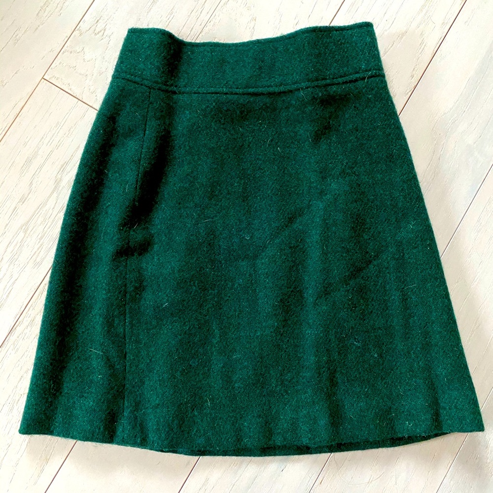 MIU MIU vintage jewel green wool boucle mini skirt, EUC